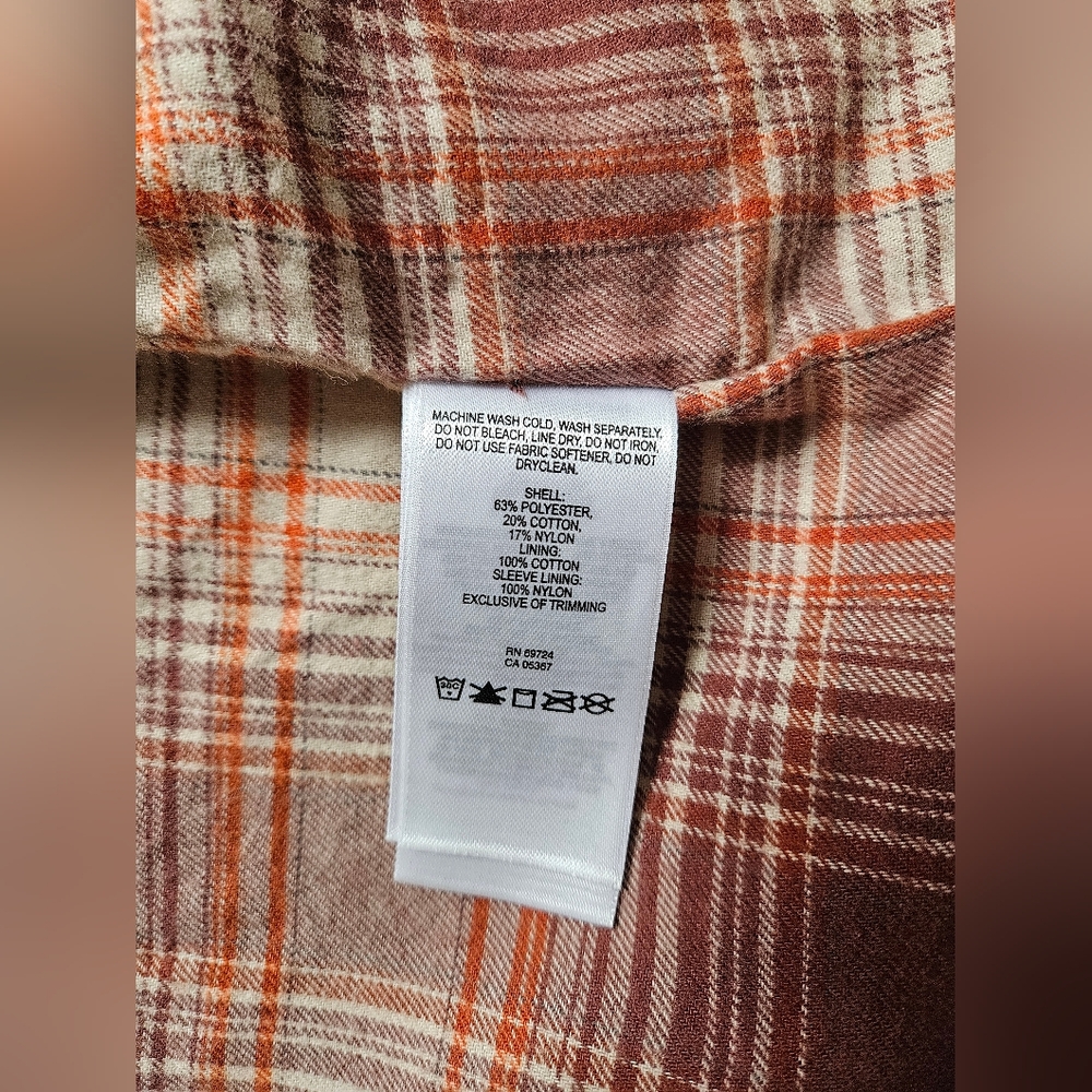 Columbia Flannel Lined Zip & Button Up Aston Lodge Water Resistant Coat NEW XL - Picture 12 of 14